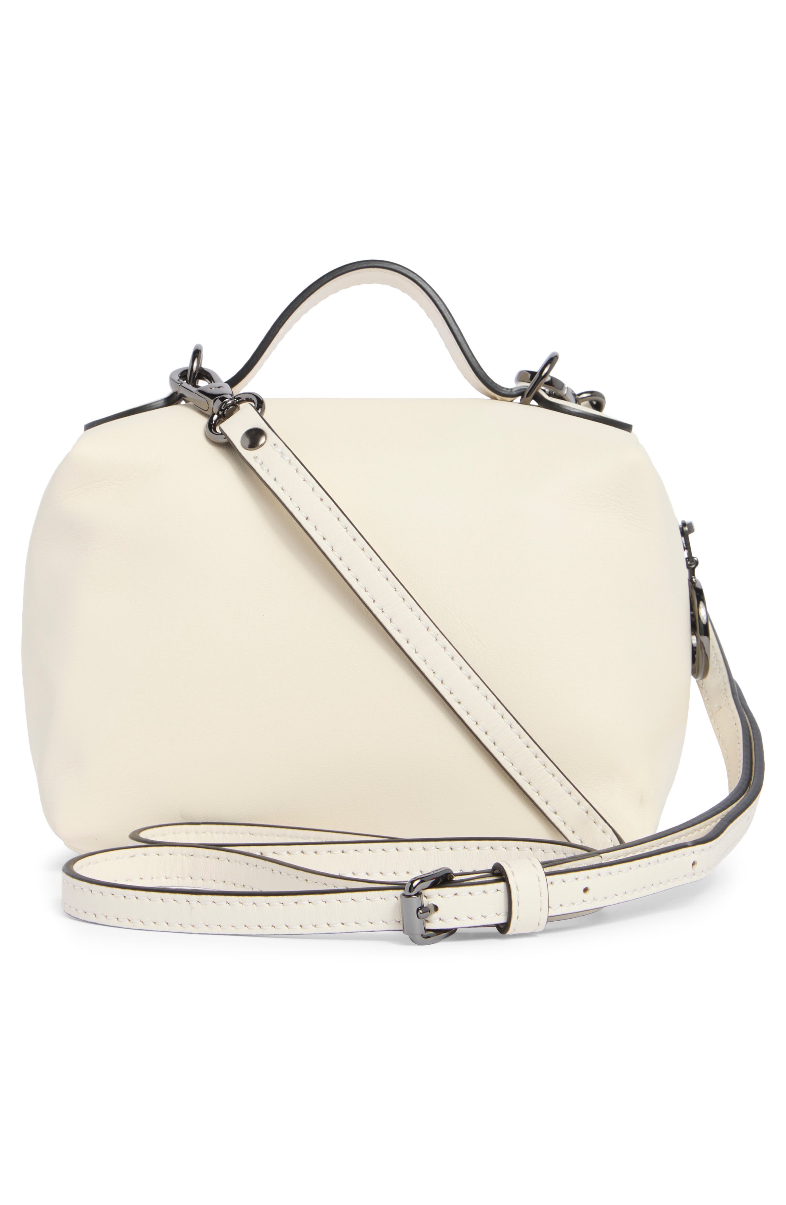 Xtra XS Leather Vanity Crossbody Bag, Alternate, color, ECRU