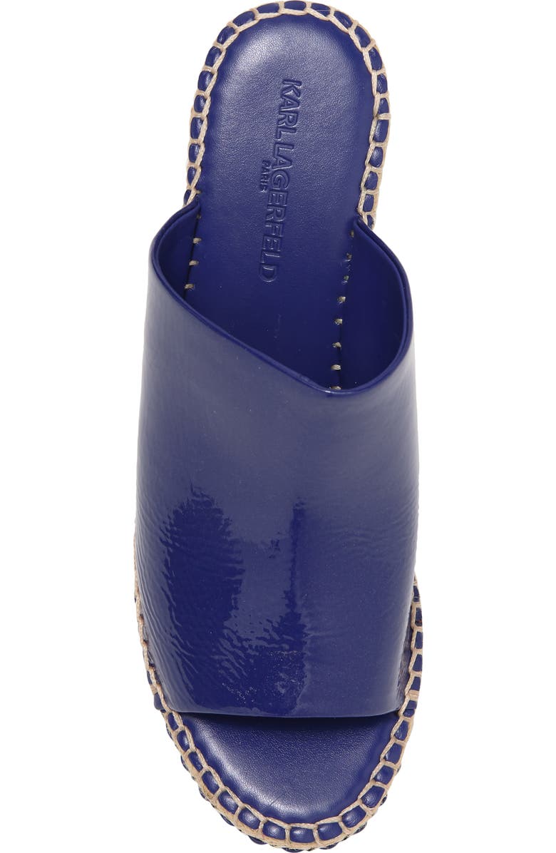 KARL LAGERFELD PARIS Azure Open Toe Wedge Espadrille Sandal, Alternate, color,