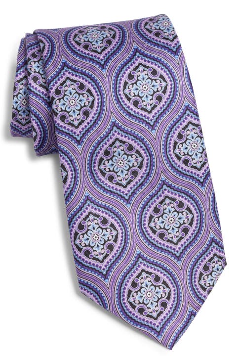 Moroccan Tile Print Silk Tie