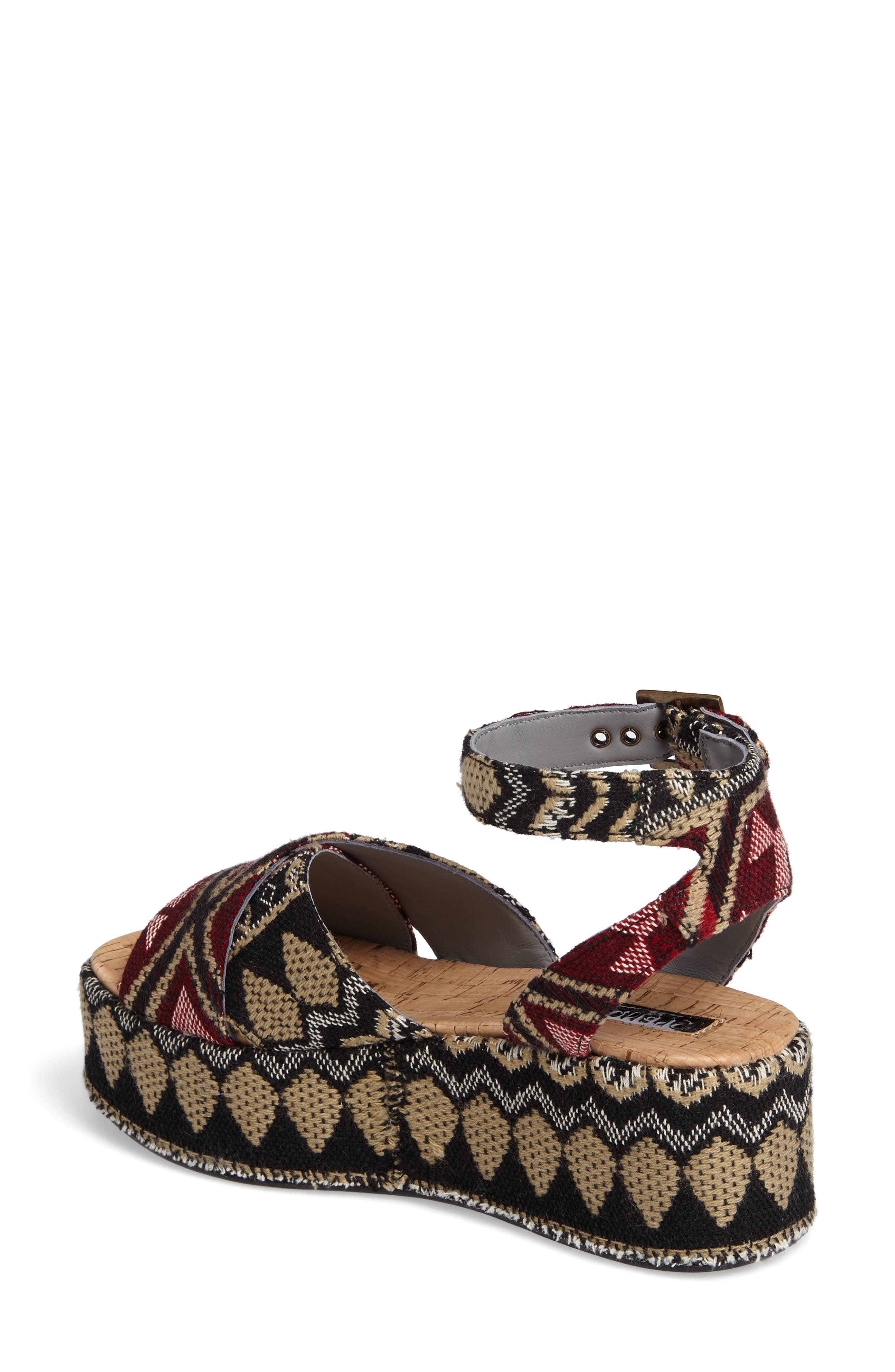 Whisper Platform Sandal, Alternate, color, BLACK MULTI
