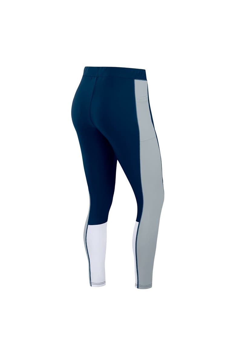 Women's WEAR by Erin Andrews Navy Dallas Cowboys Color-Block Leggings, Alternate, color, Navy