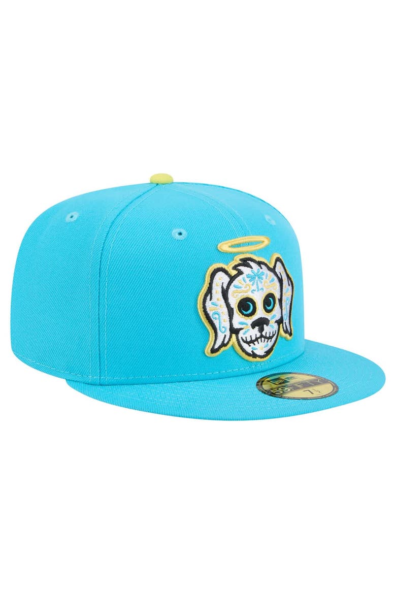 Men's New Era Light Blue Charleston RiverDogs Copa de la Diversión 59FIFTY Fitted Hat, Alternate, color, Light Blue