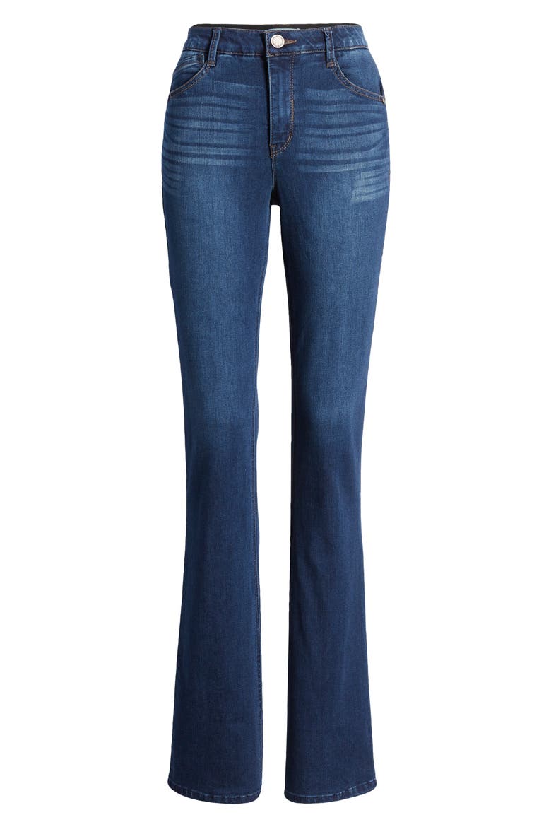 'Ab'Solution Brittany High Waist Itty Bitty Bootcut Jeans, Alternate, color, BLUE