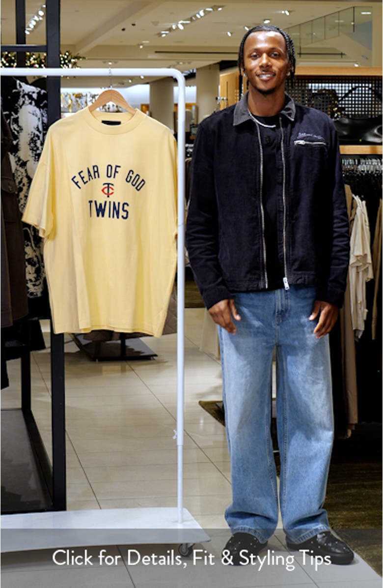 MLB Twins '90s Fit Cotton Graphic T-Shirt, sales video thumbnail