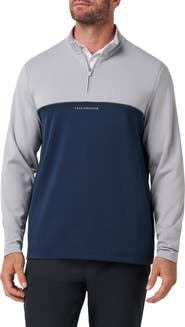 TravisMathew Fibercloud Colorblocked Quarter Zip Pullover