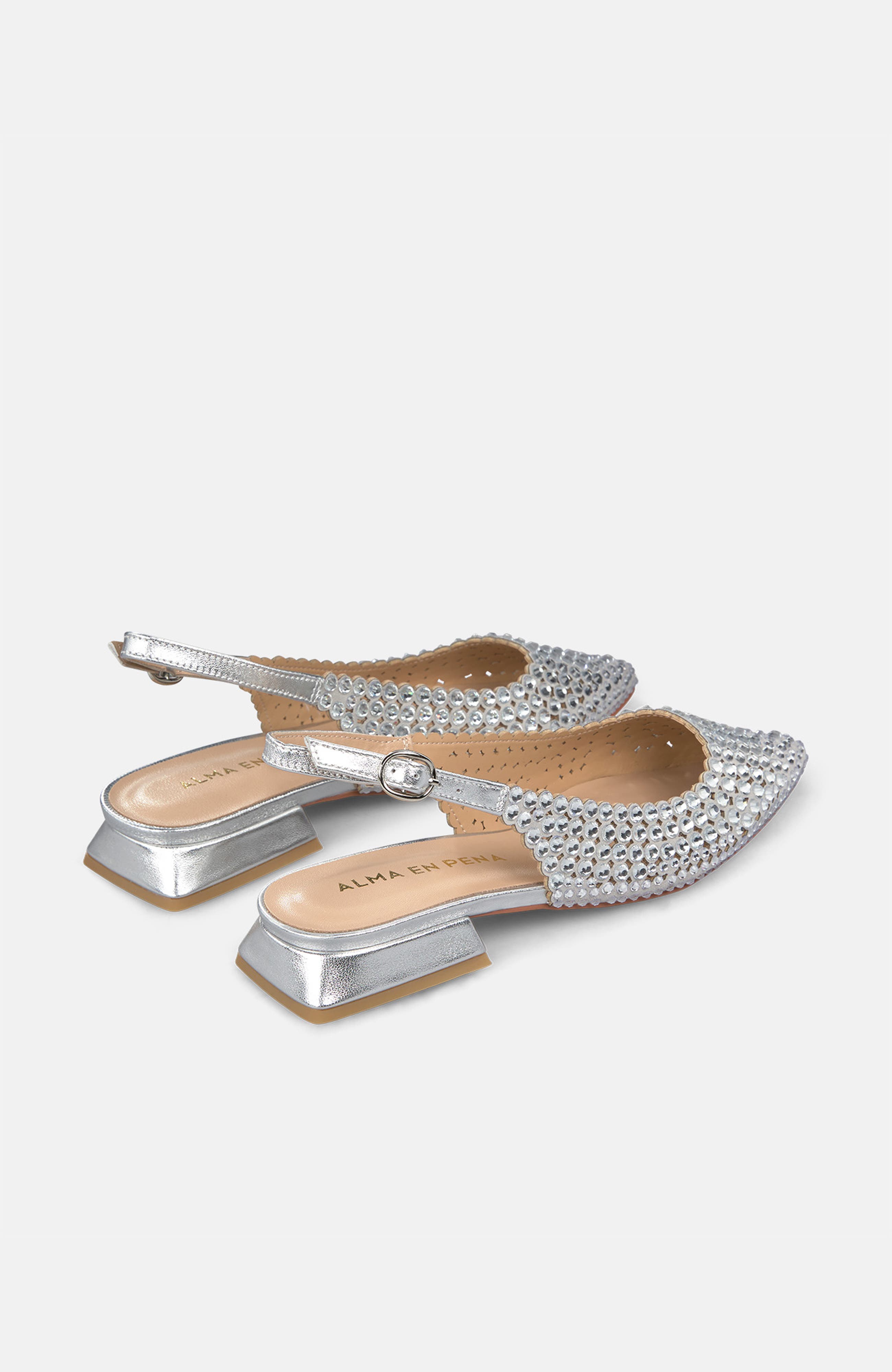 Flat Shoe Details, Alternate, color, Metallic Silver