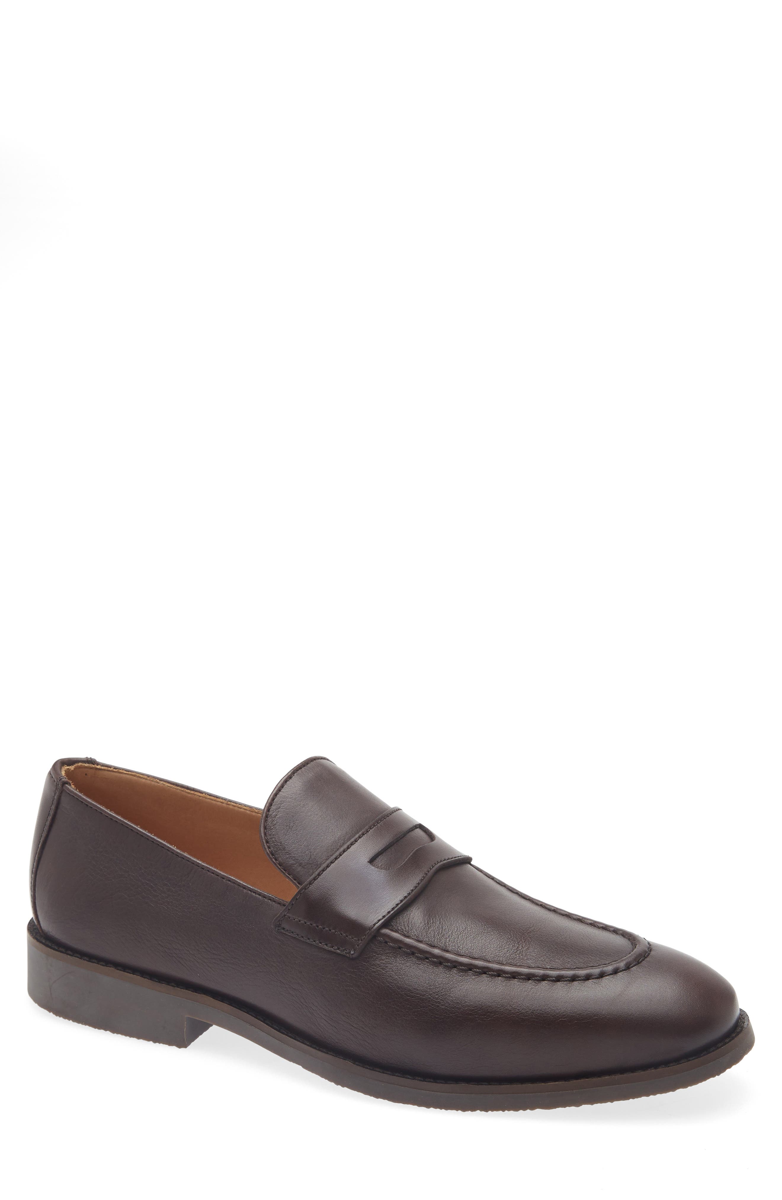 Madison Penny Loafer, Main, color, DARK CHOCOLATE