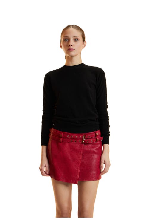 Leather Wrap Skirt