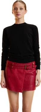 Cynthia Rowley Leather Wrap Skirt