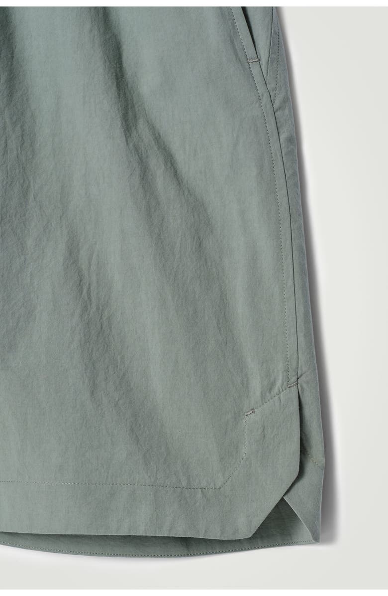 COS Pima Cotton Elasticated Shorts, Alternate, color, Green