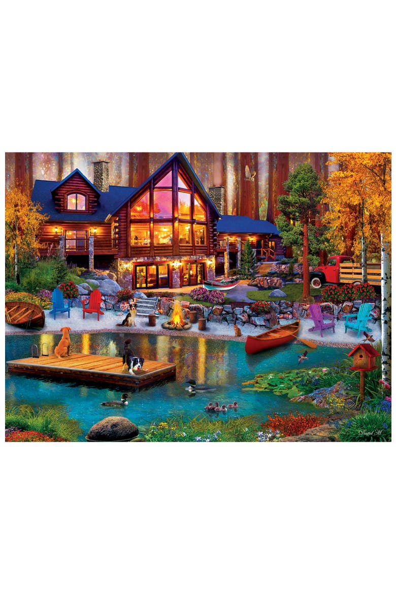 Cabin in the Cove 750 Piece Puzzle, Alternate, color, Multicolor