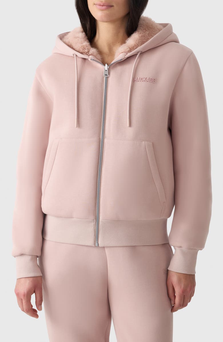 Mackage Gwendal Reversible Hooded Jacket, Alternate, color, Sepia Rose