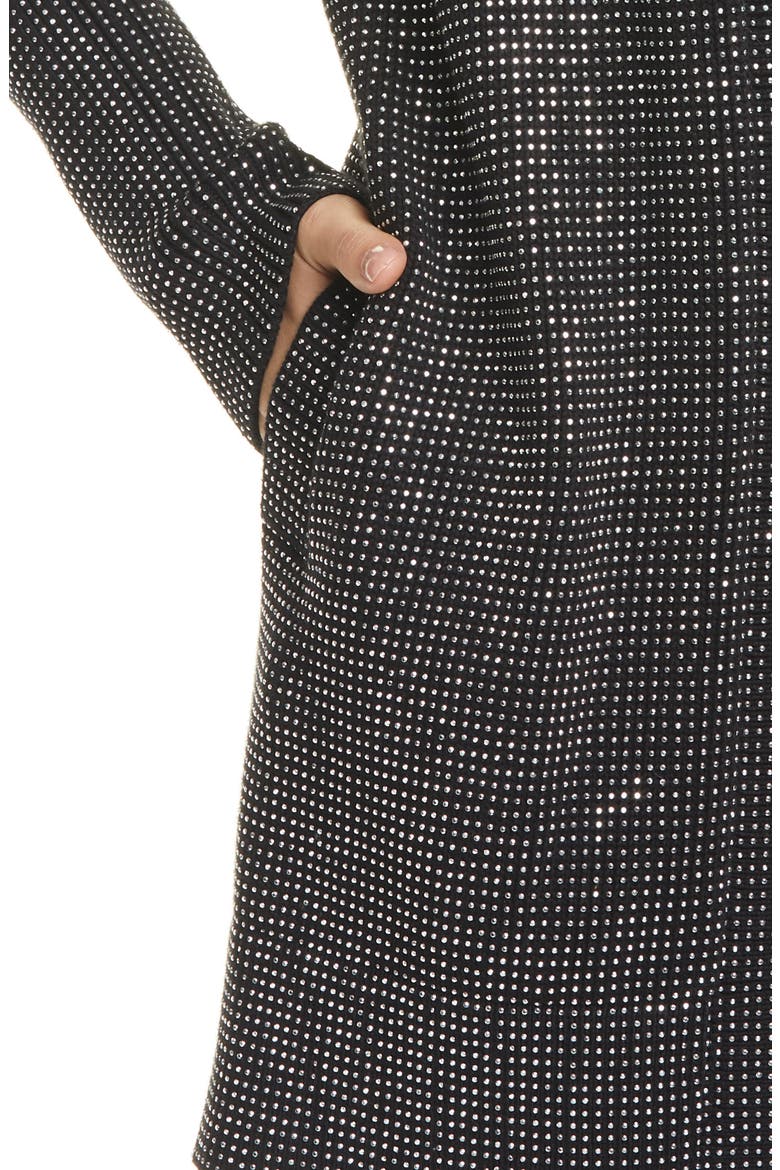 Serge Rhinestone Cardigan, Alternate, color, BLACK W SILVER STUDS