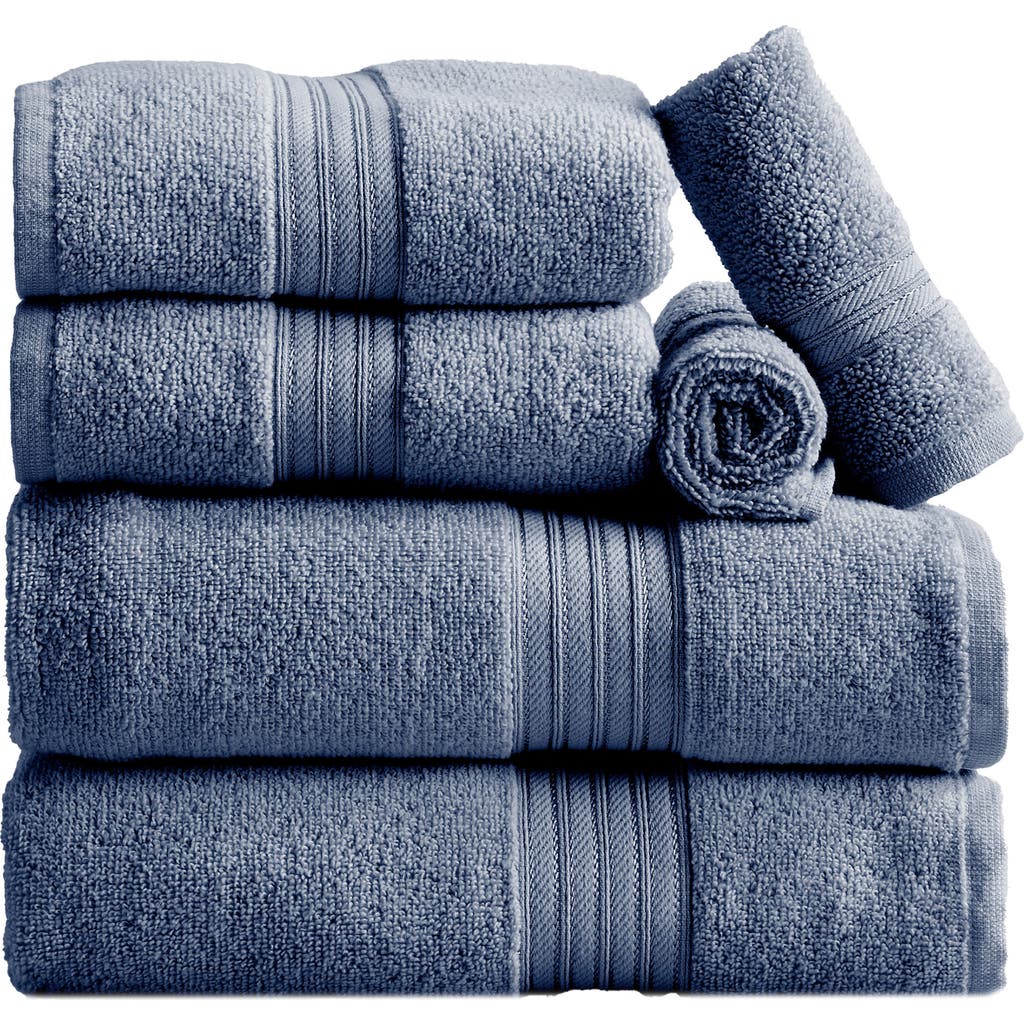 Woven & Weft Cotton 6-piece Textured Towel Set