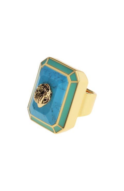 Eagle Head Crystal Cocktail Ring