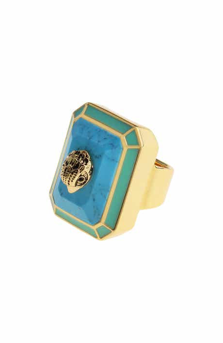 Kurt Geiger London Eagle Head Crystal Cocktail Ring