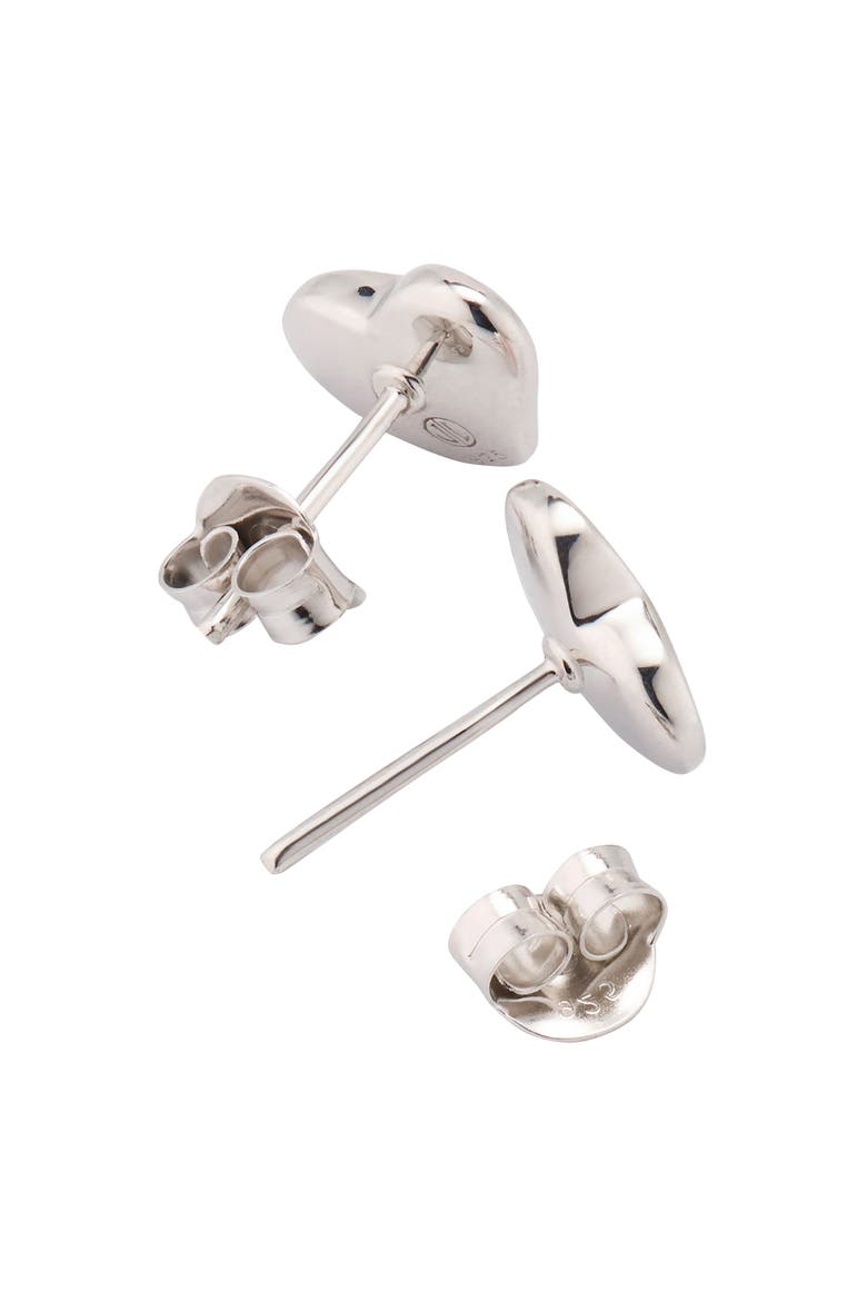 Heart Stud Earring Set In Sterling Silver, Alternate, color, Pink
