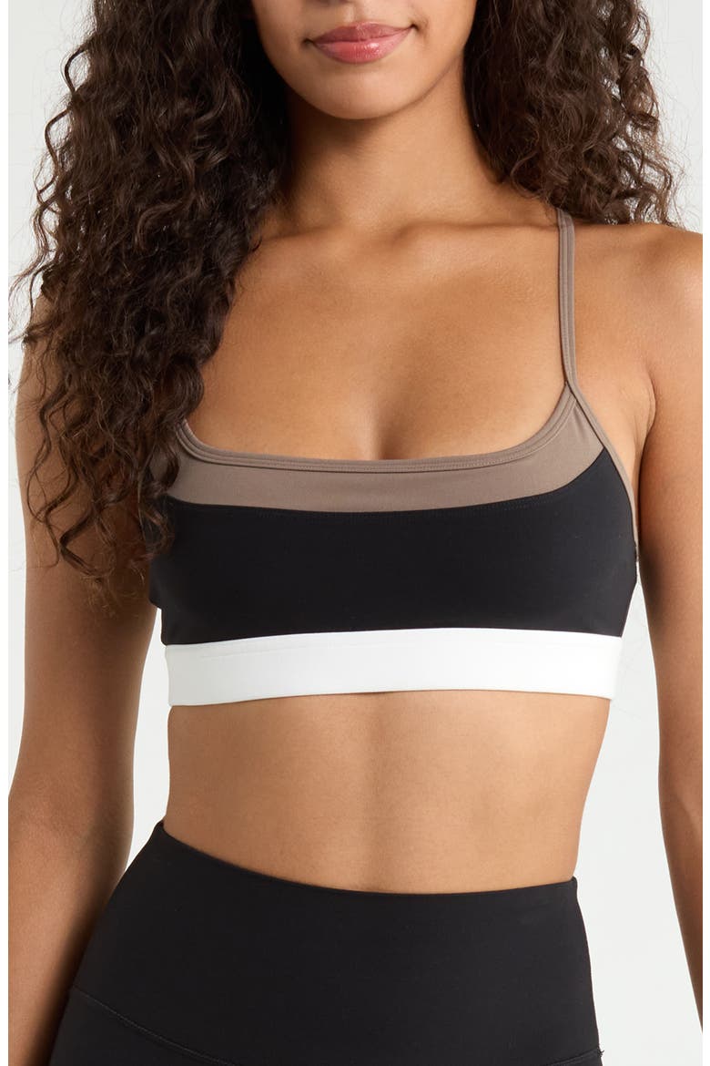 Scottie Airweight Sports Bra, Main, color, BLACK/ LENTIL