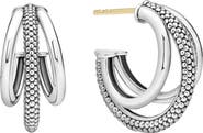 LAGOS Signature Caviar Triple Hoop Earrings