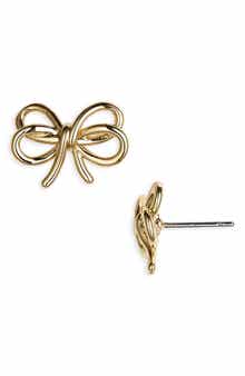 Kate Spade New York bow meets girl stud earrings