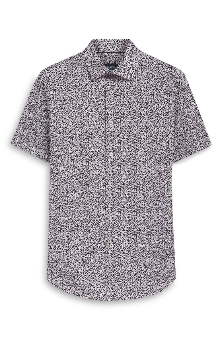 Bugatchi OoohCotton<sup>®</sup> Ditsy Short Sleeve Button-Up Shirt, Alternate, color, 