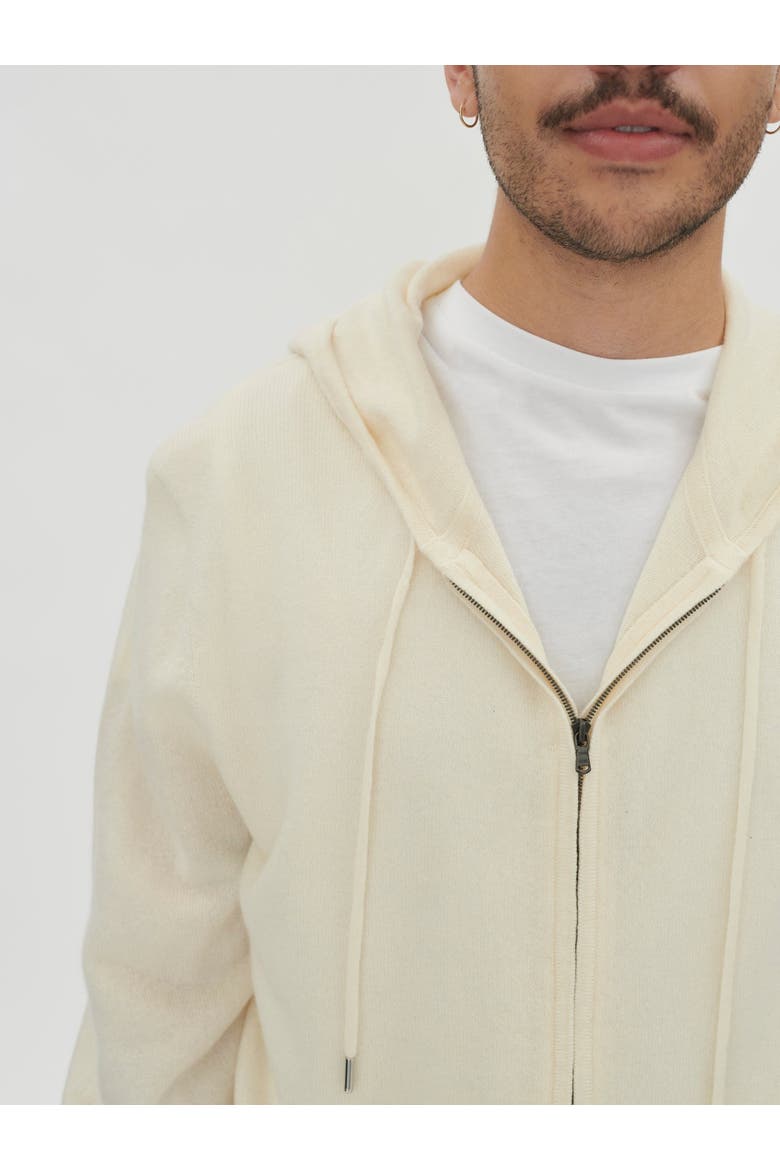 Cashmere Zip Hoodie, Alternate, color, marshmallow
