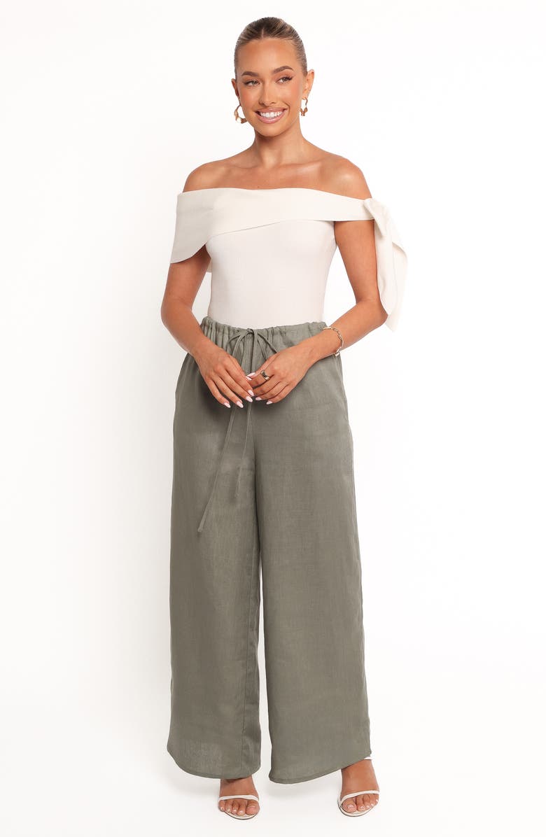 Petal & Pup Charama Bow Detail Off the Shoulder Knit Top, Alternate, color,