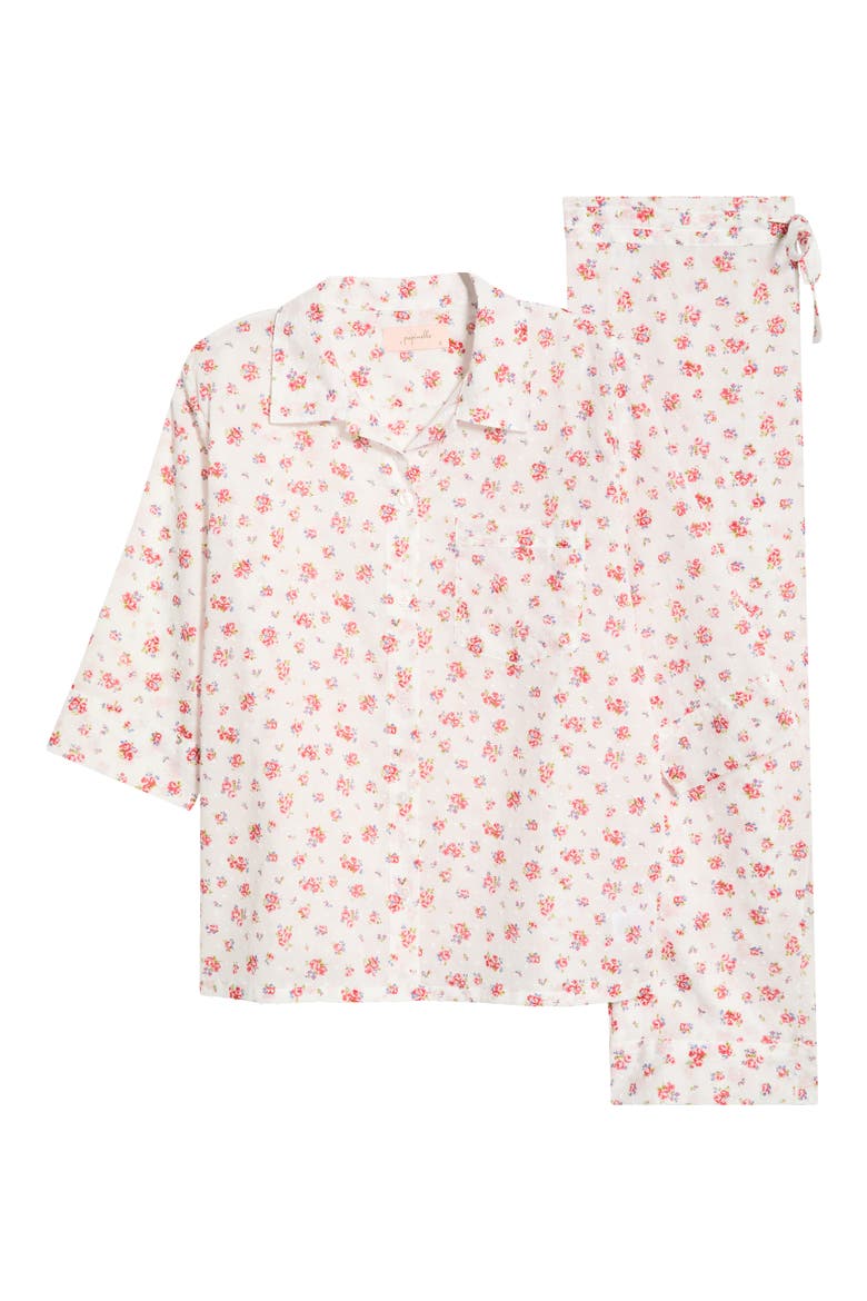 Swiss Dot Crop Pajamas, Alternate, color, POSY FLORAL