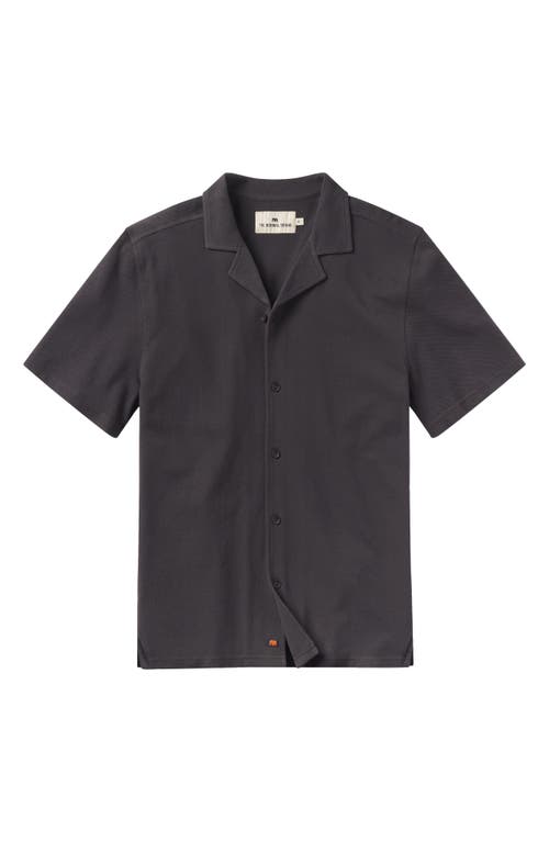 The Normal Brand Cotton Piqué Camp Shirt In Phantom
