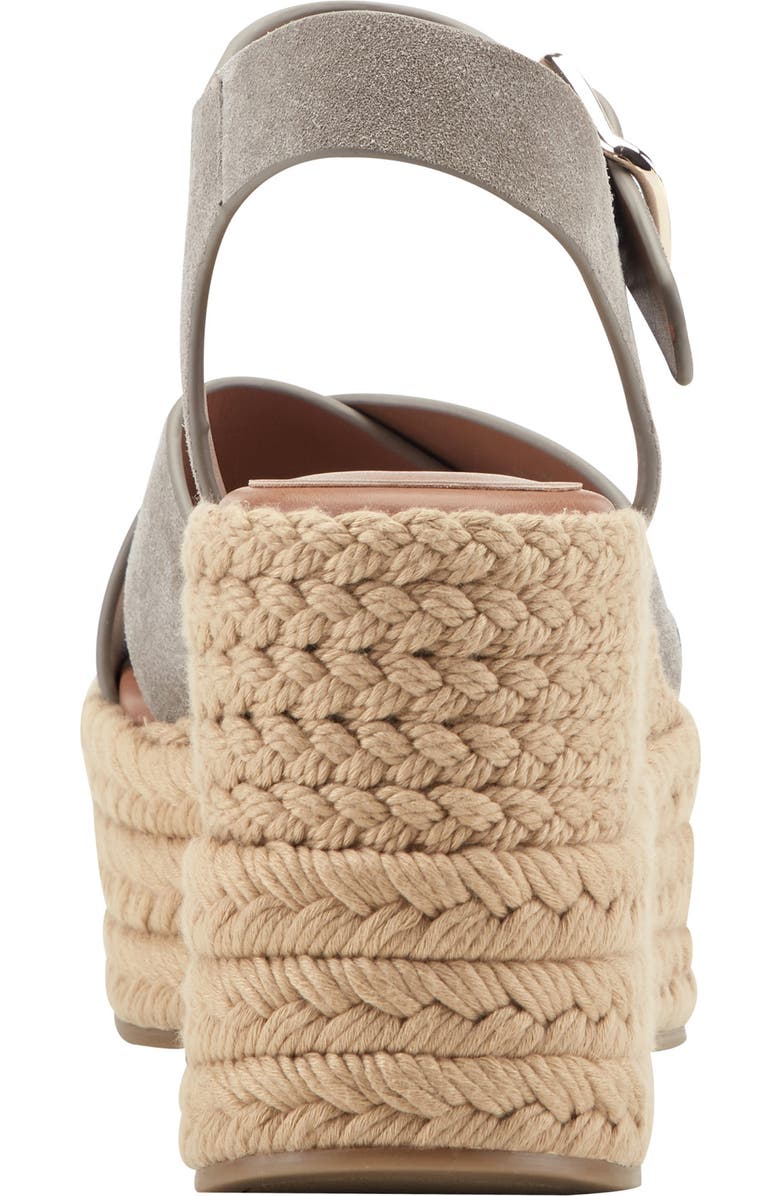 Marc Fisher LTD Pasion Espadrille Ankle Strap Platform Wedge Sandal, Alternate, color, Taupe