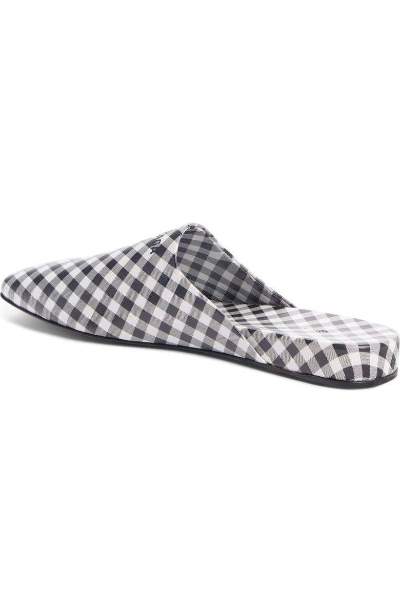 Balenciaga Cosy Gingham Print Square Toe Mule, Alternate, color,