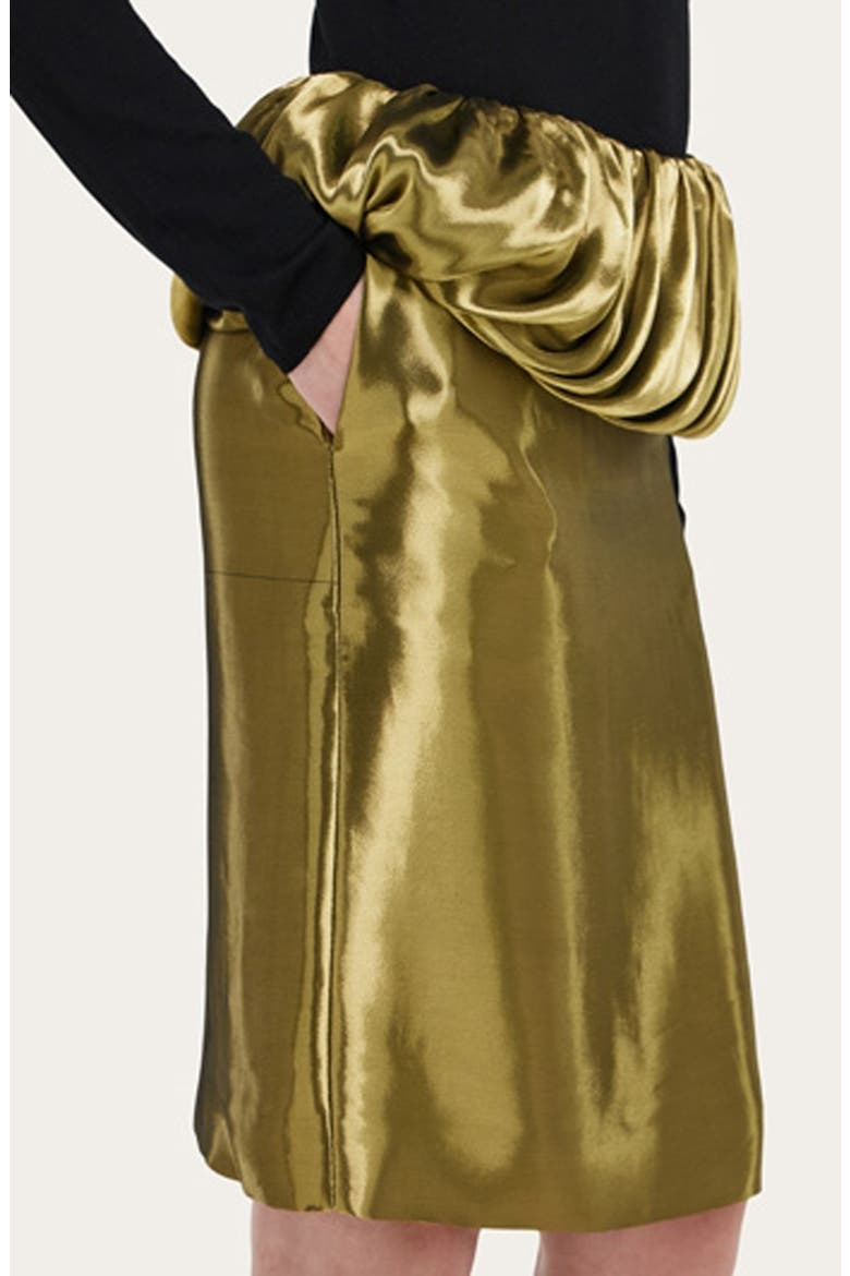 Fluid Lamé Pencil Skirt, Alternate, color, ORO-NERO SOY SEED