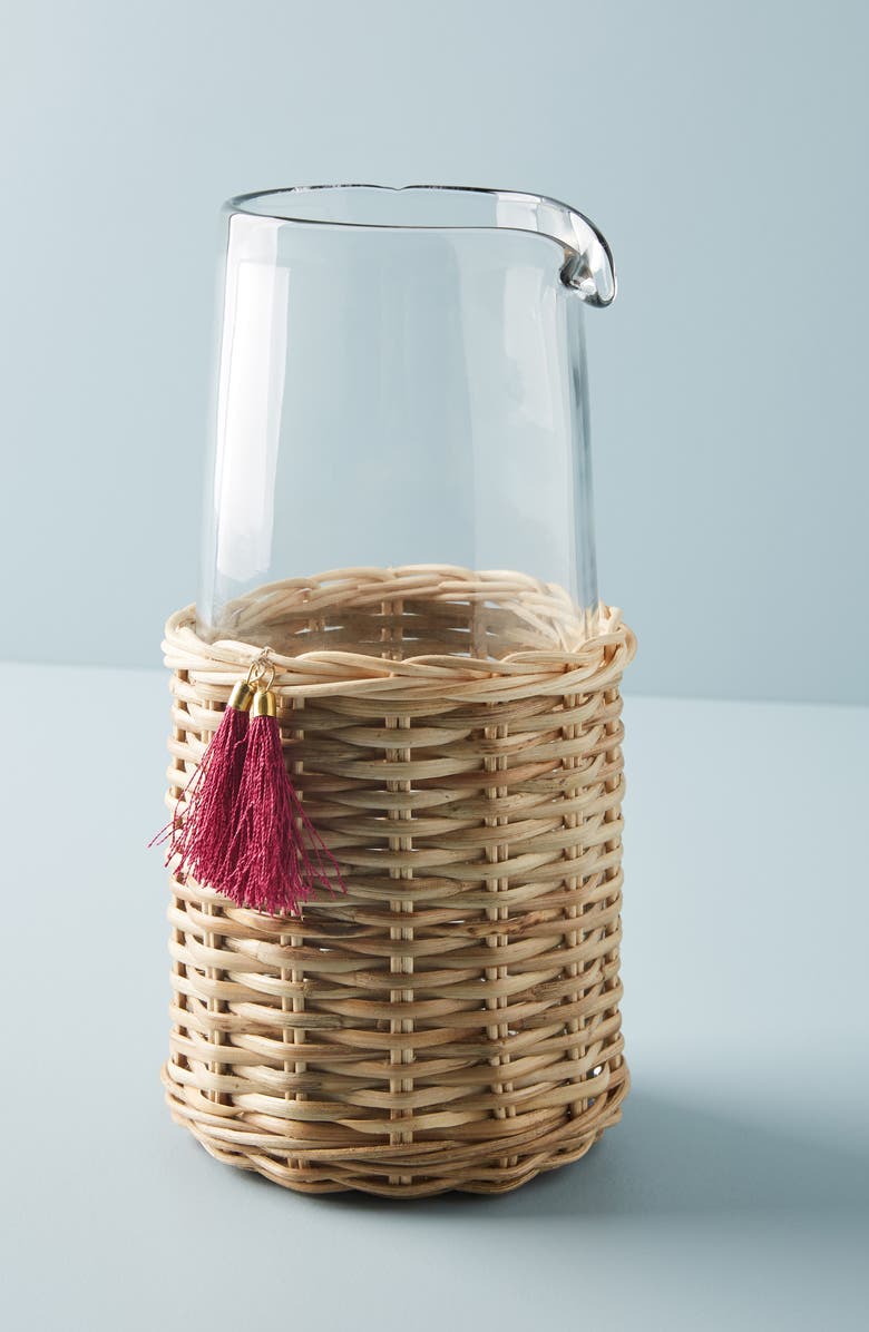 Anthropologie Home Elena Glass Pitcher, Main, color, 