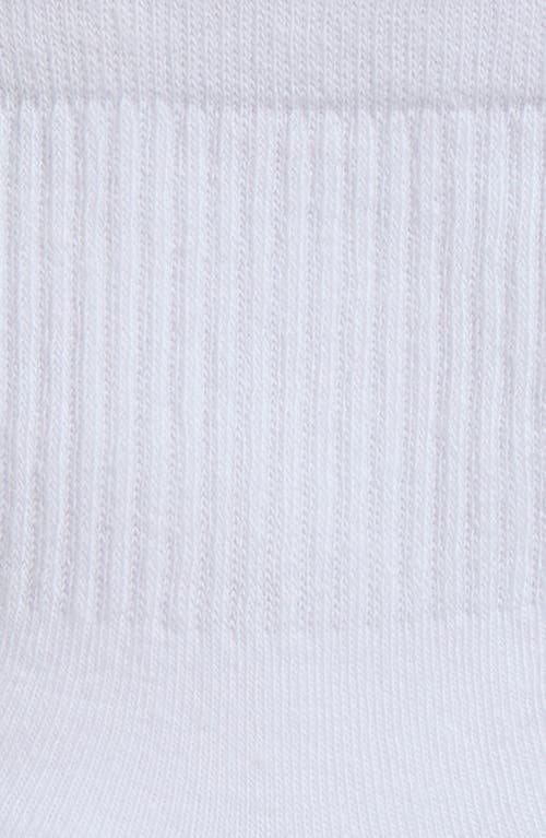 Nordstrom Solid Quarter Crew Socks In White