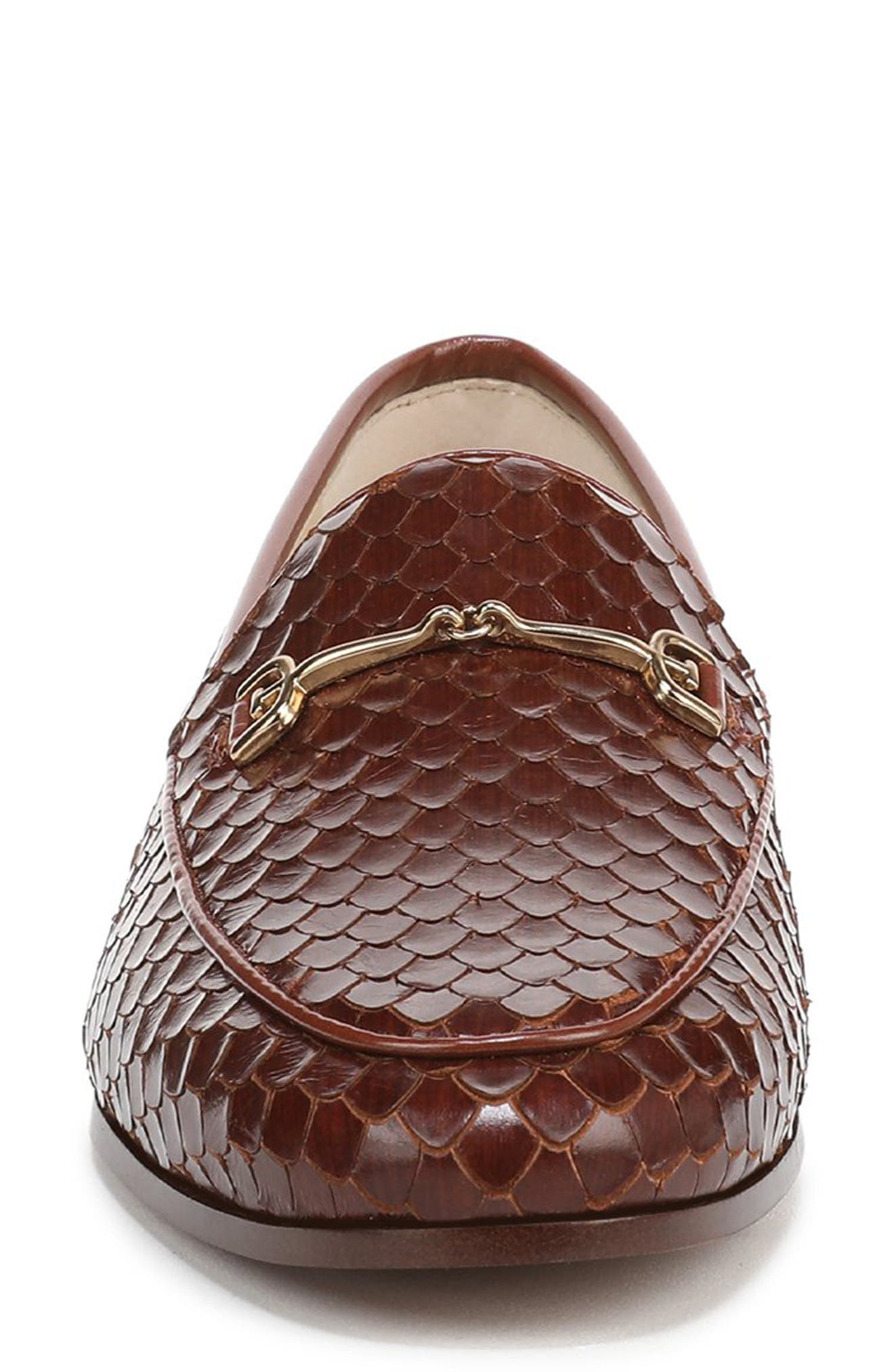 Sam Edelman Loraine 7 Lizard Embossed Loafer, Alternate, color, Copper Brown