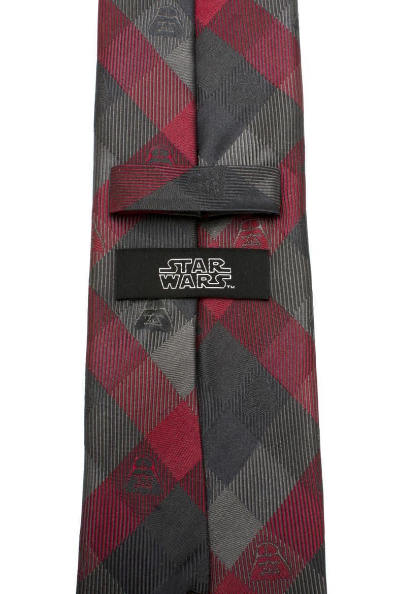 Star Wars™ - Darth Vader Red Plaid Silk Tie, Alternate, color, RED