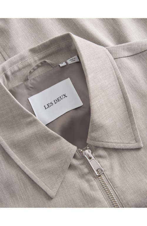 Les Deux Como Slub Coach Bomber Jacket In Light Sand