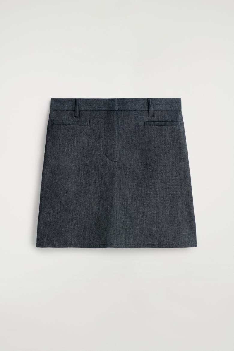 Denim Mini Skirt, Alternate, color, INDIGO