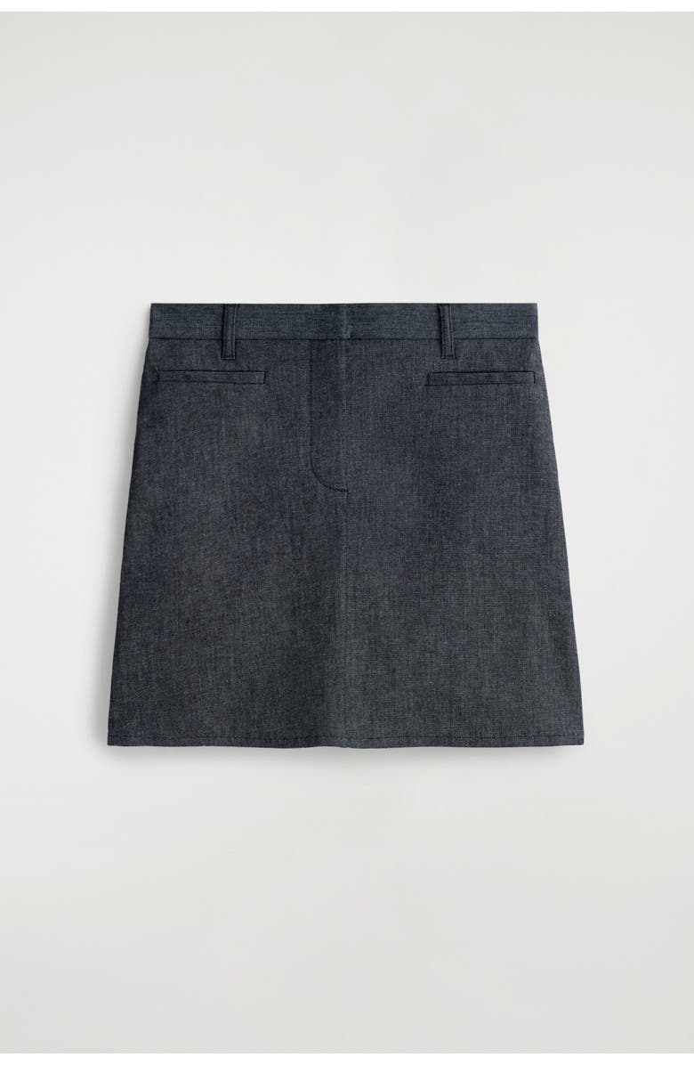 COS Denim Mini Skirt, Alternate, color, Indigo