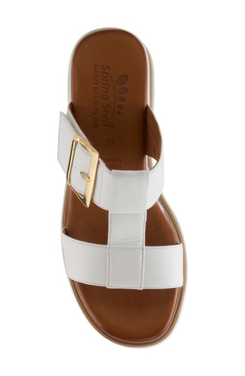 Spring Step Seaport Slide Sandal In White