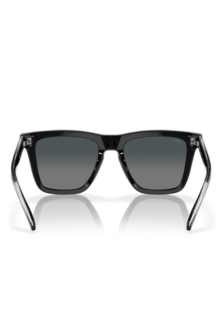 Keramas 54mm Polarized Square Sunglasses, Alternate, color, BLACK/ GRAY GRADIENT 580G