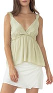 WISHLIST Ruffle Strap Babydoll Tank