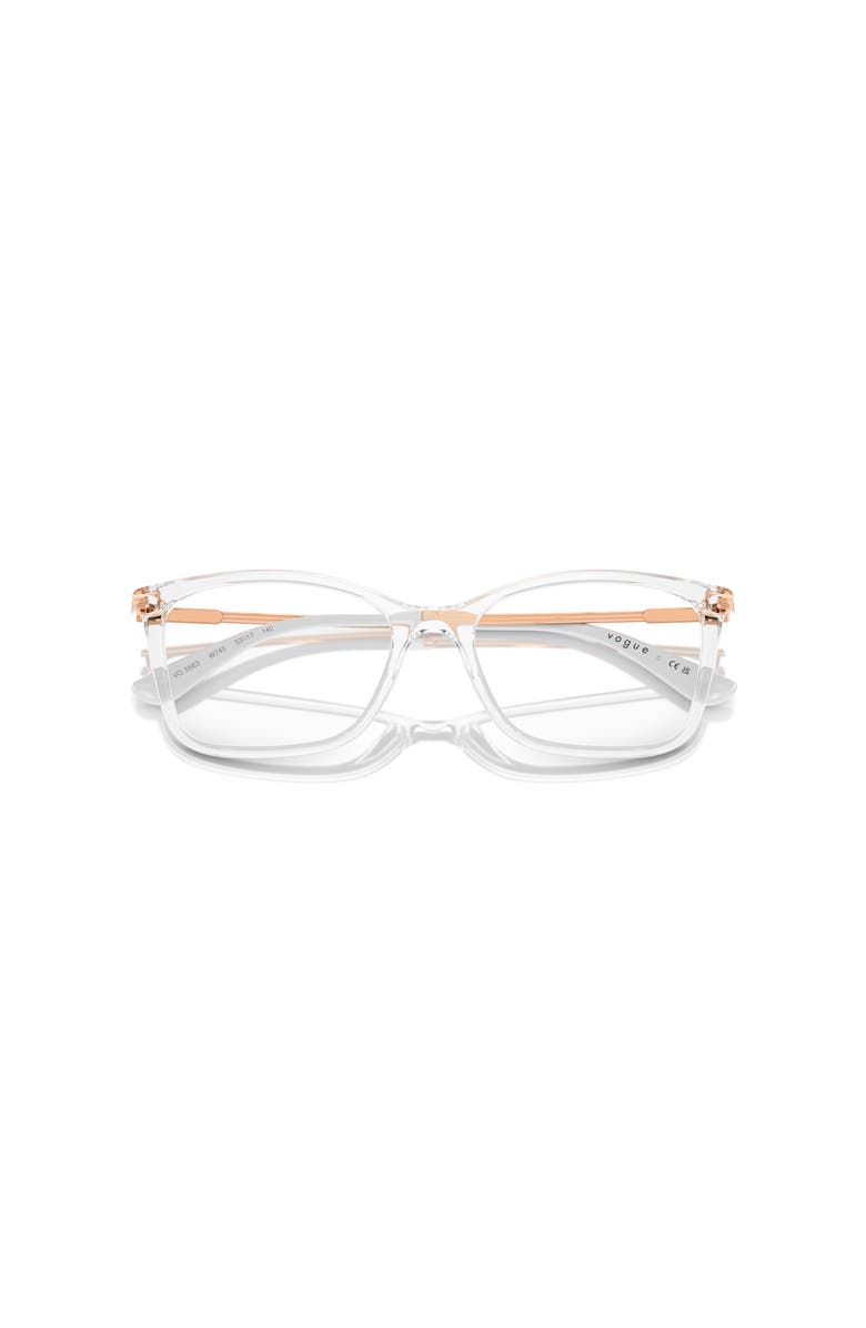Vogue Eyewear 51mm Butterfly optical glasses, Alternate, color, Transparent