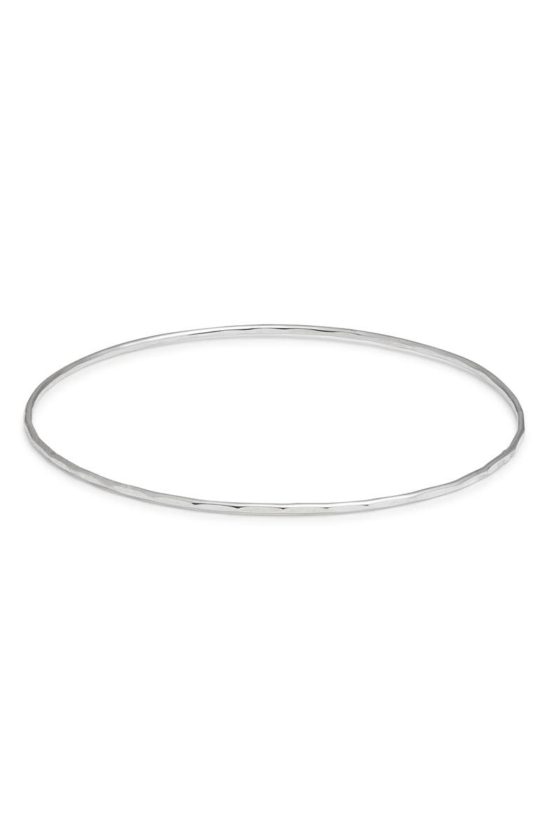 Nashelle Bamboo Bangle, Main, color, Silver