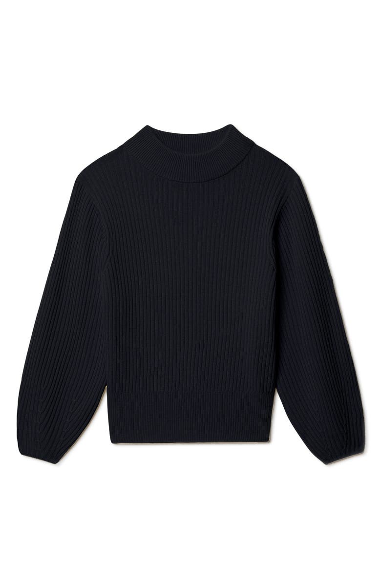 Rhone Mock Neck Cashmere & Wool Rib Sweater, Alternate, color,