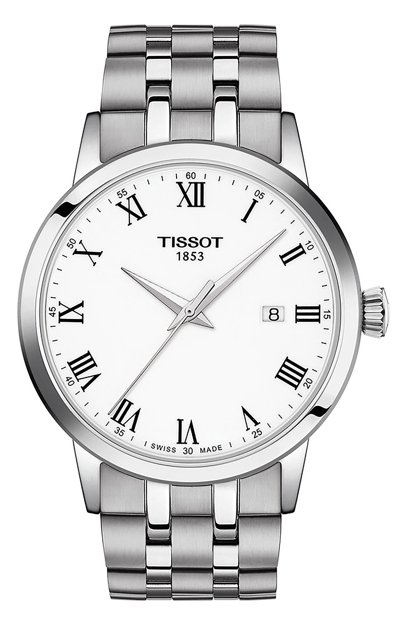 Tissot Classic Dream Bracelet Watch, 42mm in White 