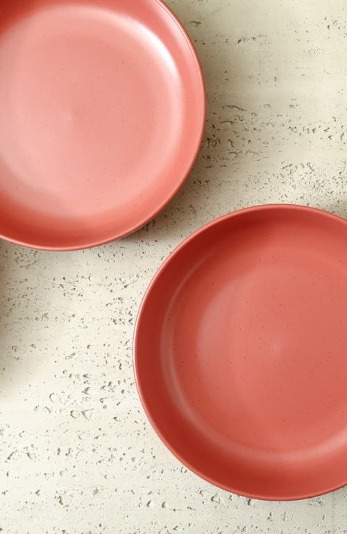 Stone Lain Logan Stoneware 4-piece Bowl Set In Pink