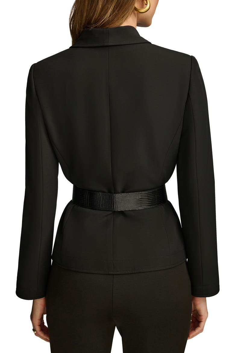 Shawl Collar Belted Blazer, Alternate, color, BLACK