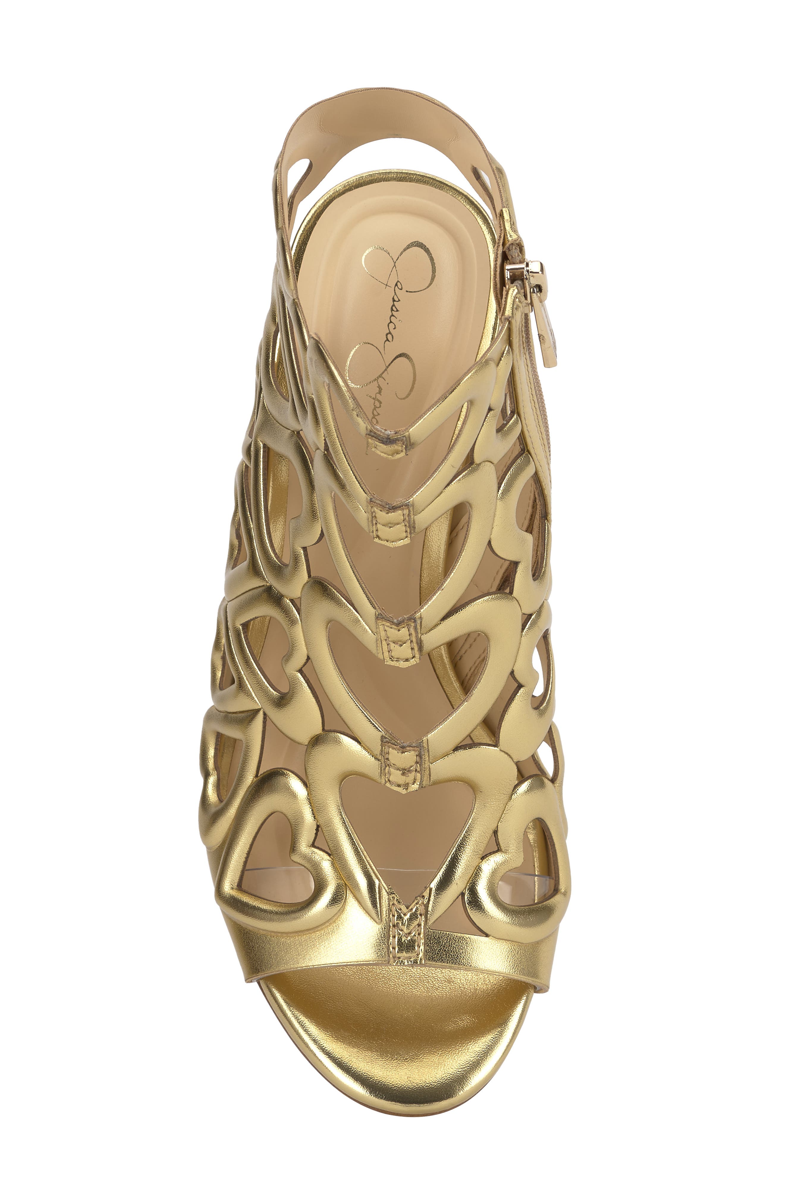 Jalina Sandal, Alternate, color, GOLD/ CLEAR