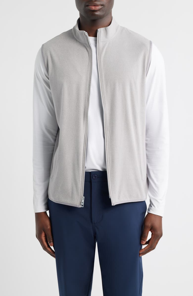 Peter Millar ArdentAir Performance Full Zip Vest, Main, color, Gale Grey